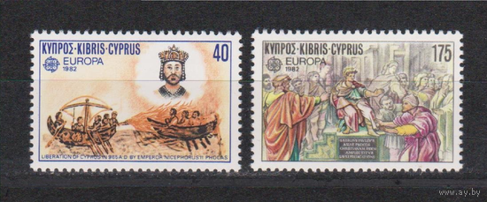 Кипр 1982 Корабли Парусники История Европа СЕПТ серия **\\АР