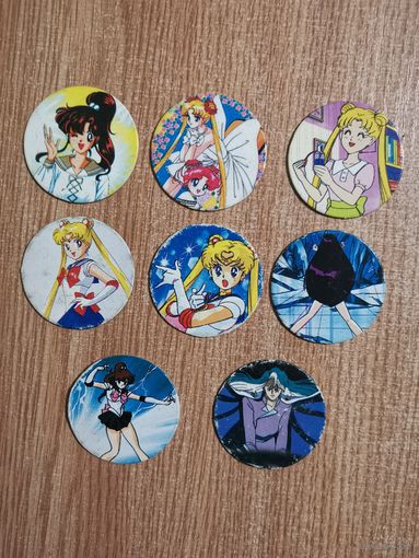 Сейлор Мун, Sailor Moon, CAPS КЭПС фишки   8шт.