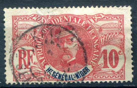Французские колонии - Верхний Сенегал и Нигер - 1906/07г. - Луи Федерб, генерал, 10 с - 1 марка - гашёная [Mi 5]. #4-W1-135-A-1