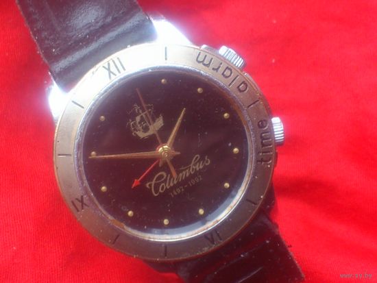 Часы ПОЛЕТ 2612 БУДИЛЬНИК  COLUMBUS 500 лет открытия Колумбом Америки в ДОСТОЙНОМ СОСТОЯНИИ