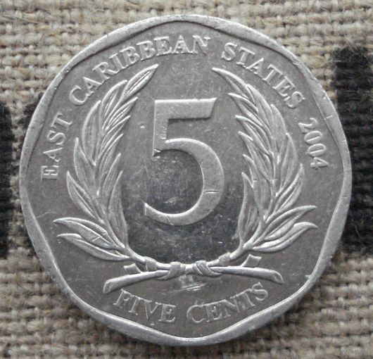 5 центов 2004 Восточные Карибы