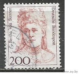 ФРГ. Берта фон Зутнер. Писатель. 1991г. Mi#1438.