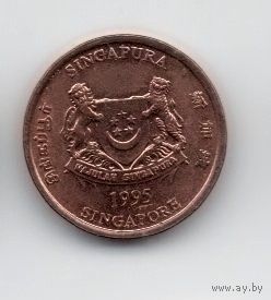 РЕСПУБЛИКА СИНГАПУР. 1 ЦЕНТ 1995. ЦВЕТОК