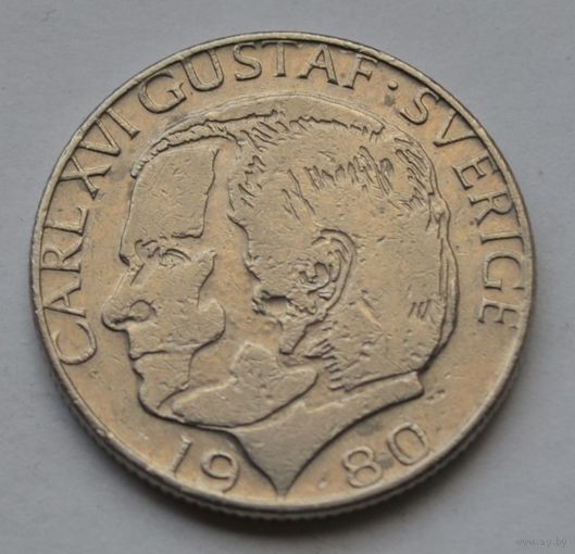 Швеция, 1 крона 1980 г.