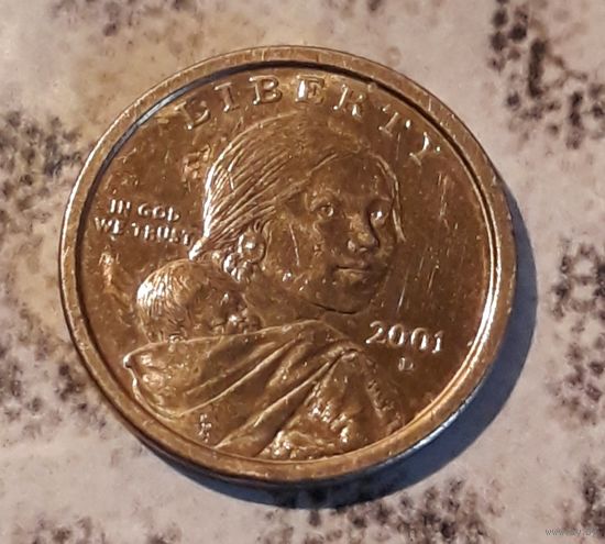 1 доллар 2001 D США Парящий орёл Сакагавея