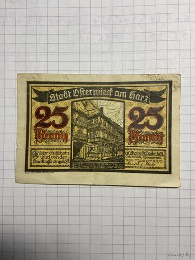 Нотгельд 25 пфеннигов 1921 год. -2112-2