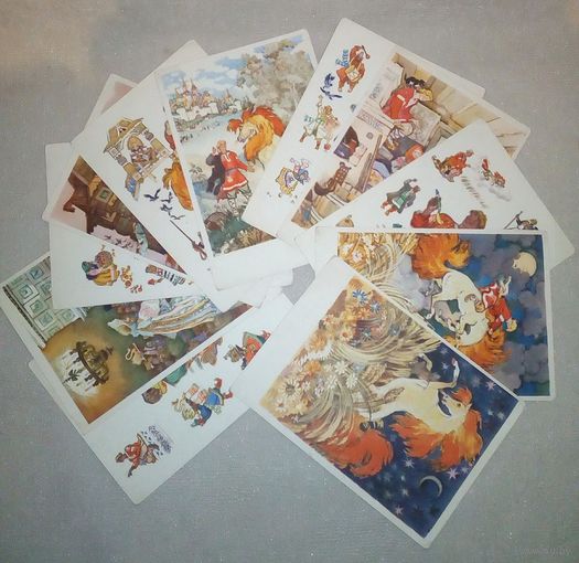 Сивка-бурка 1961 г набор открыток СССР худ. Н.М. Кочергин Сказки