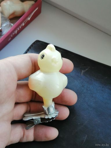 Елочные игрушки звери птицы Цыпленок