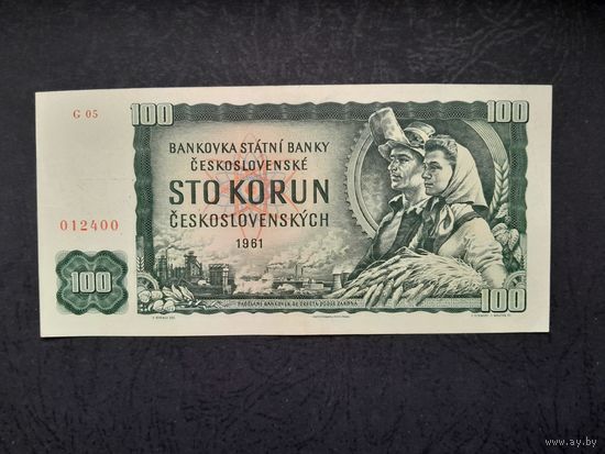 100 крон 1961 года. Чехословакий. aUNC. Распродажа