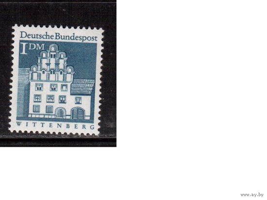 Германия(ФРГ)-1966,(Мих.500), ** ,  Стандарт, Архитектура,Достопримечательности,