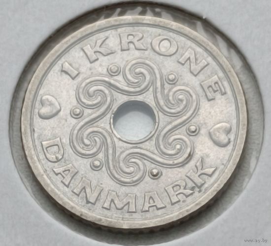 Дания. 1 крона 1992 года.