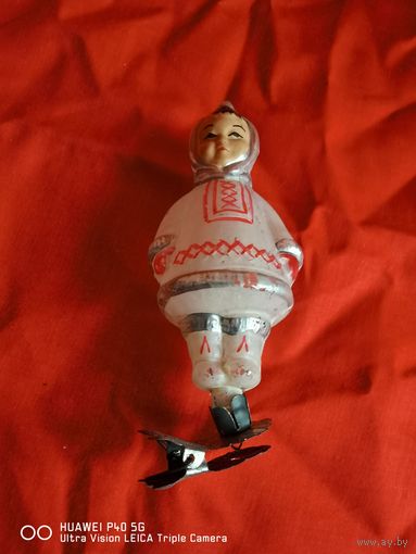 Ёлочная игрушка СССР девочка Якутка ручная роспись треэдневный аукцион