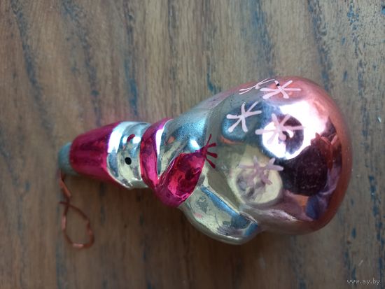 Игрушка елочная СССР, стекло.