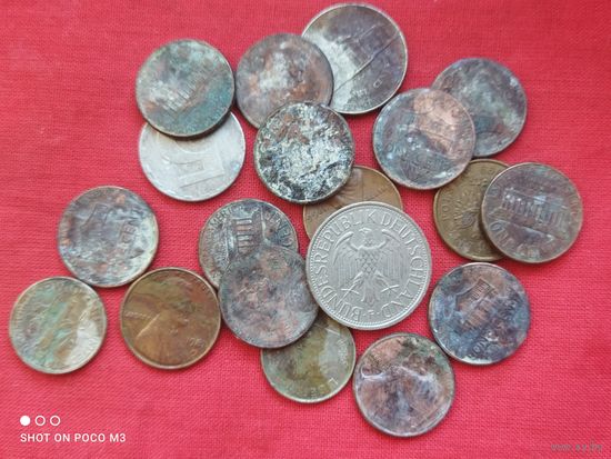 Иностранные монеты ,20 штук