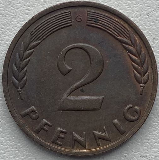 Германия 2 пфеннига 1965 г. G