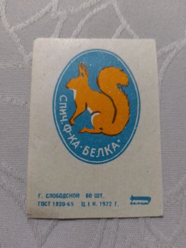 Спичечные этикетки ф.Белка. Белочка. 1972 год