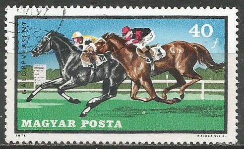 Венгрия. Скаковые соревнования. 1971г. Mi#2703.