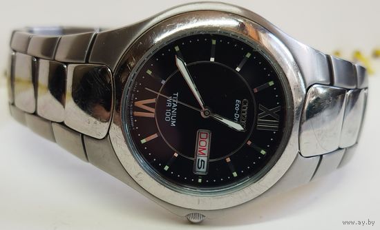 Часы "Citizen Eco Drive" корпус и браслет нерж.Сталь,Полностью исправные,За вашу цену!!