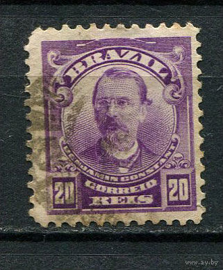 Бразилия - 1906/1910 - Бенжамен Констант - [Mi.164] - 1 марка. Гашеная.  (Лот 10DR)
