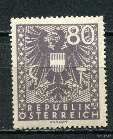 Советская зона оккупации Австрии - 1945 - Герб 80Pfg - (пятна на клее) - [Mi.715IIa] - 1 марка. MNH, MLH.  (Лот 5JR)-T3P19