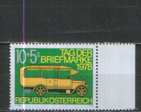 Полная серия из 1 марки 1978г. Австрия "День печати. Почтовый автомобиль" MNH