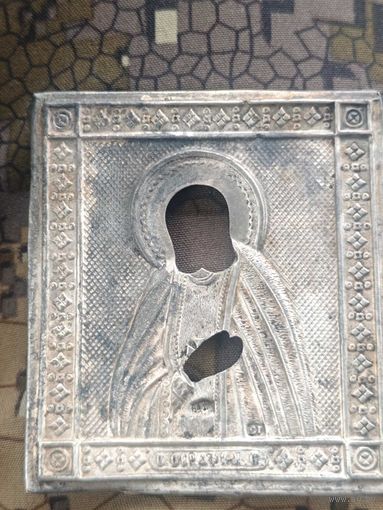 Оклад иконы. Серебро 84.