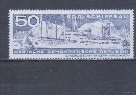 [1302] Германия,ГДР 1971. Корабль. Концовка серии. MNH