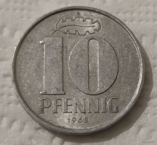 Германия - ГДР 10 пфеннигов, 1965 (14-6-4)