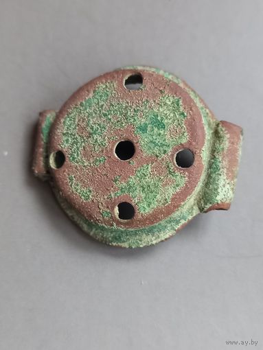 Старинная крышка от курительной трубки , бронза
