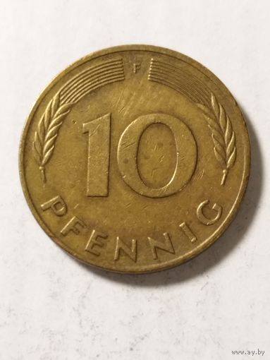 Германия 10 пфенинг 1990 F
