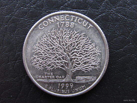 1\4 доллара,1999 Коннектикут. США.