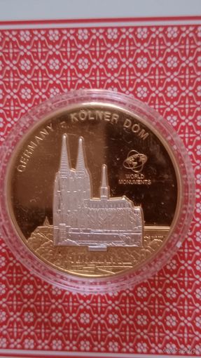 Острова Кука 1 доллар 2010 Кёльнский собор скульптурная монета