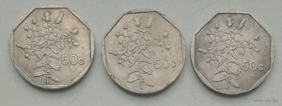 Мальта 50 центов 1995 г. Цена за 1 шт.