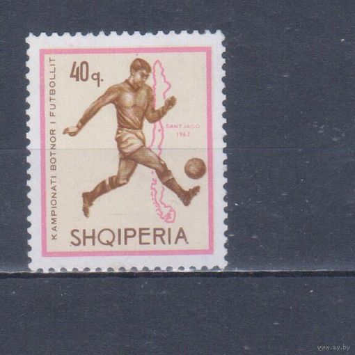 [2486] Албания 1966. Спорт.Футбол.Чемпионат мира.40 q. БЕЗ КЛЕЯ