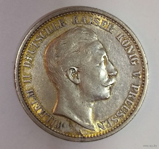 2 марки 1906 Пруссия - золотистая патина!