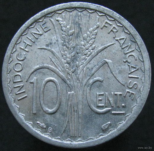1к Индокитай 10 сантимов 1945 В ТОРГ уместен  В КАПСУЛЕ распродажа коллеции