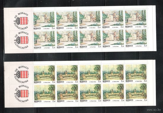 Монако-1992(Мих.МН-7-8)  **   , Архитектура, Живопись, 2 Буклета