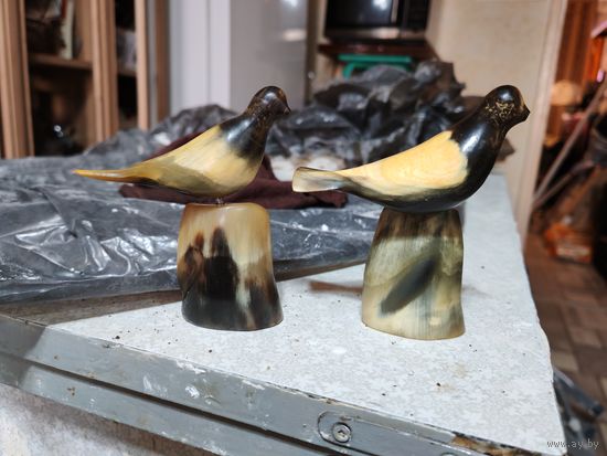 С рубля! Снегири кость ручная работа