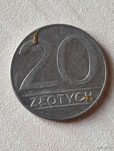 20 Злотых Польша 1990.