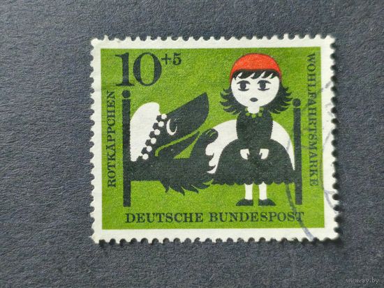 Германия 1960. Благотворительные почтовые марки - Красная Шапочка