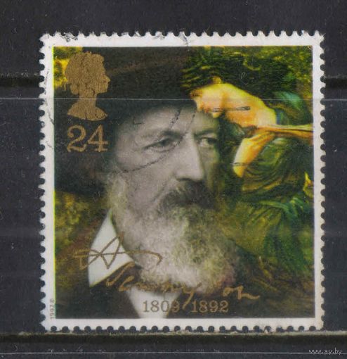 Великобритания 1992 100 лет смерти Альфреда Теннисона #1392