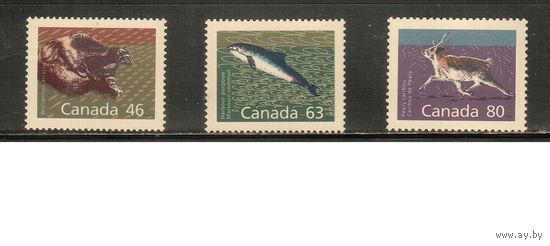 Канада-1990(Мих.1214А-1216К) , **   ,     Фауна , Рыбы (полная серия)