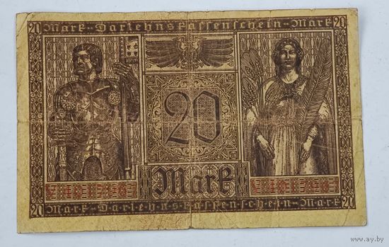 1918 год Германия 20 марок