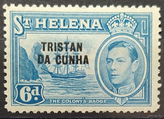 Британские колонии. Остров Тристан Да Кунья, 1952 г. SG7 MVLH