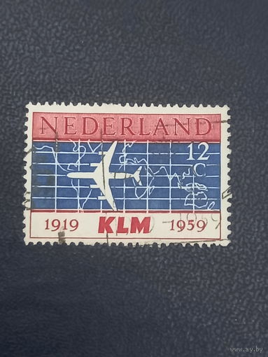 Нидерланды 1959г.  40 лет авиакомпании KLM