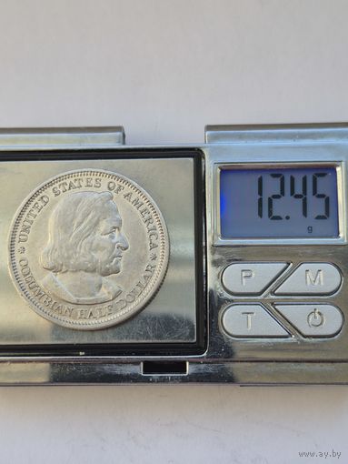 50 центов США 1893 года (Колумбийская выставка). Серебро 900 пробы. S45477.