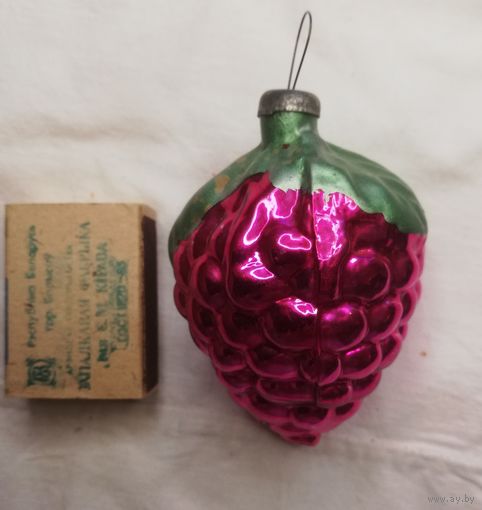 Елочная игрушка ягода, Малина, каталог Культигрушка 50-60 гг