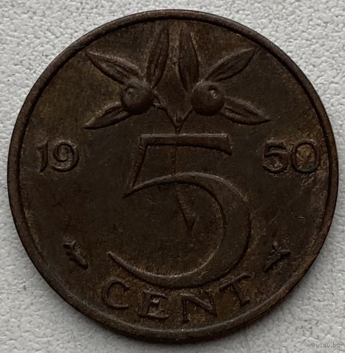 Нидерланды 5 центов 1950 г.