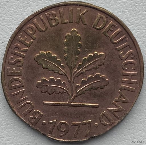 Германия 10 пфеннигов 1977 г. F