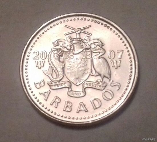 25 центов, Барбадос 2007 г., AU